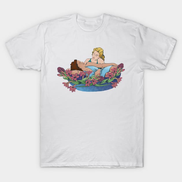 Cute Lesbian Couple T-Shirt by FabulouslyFeminist